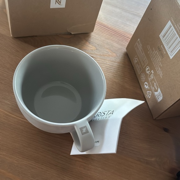 Nespresso Set of 2 NWT Barista Cappuccino Cups Medium Ceramic Porcelain - Picture 4 of 7